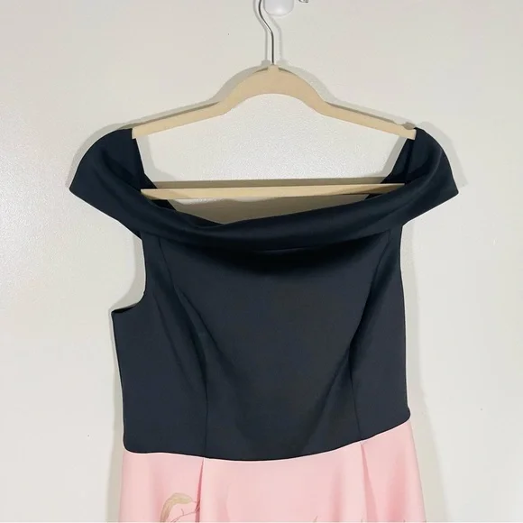 NWT Ted Baker London Peach Blossom Dress Black